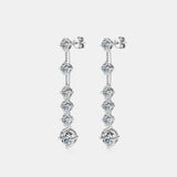 4 Carat Moissanite 925 Sterling Silver Earrings - Trendsi - Flyclothing LLC