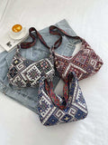 Geometric Adjustable Strap Crossbody Bag - Trendsi - Flyclothing LLC