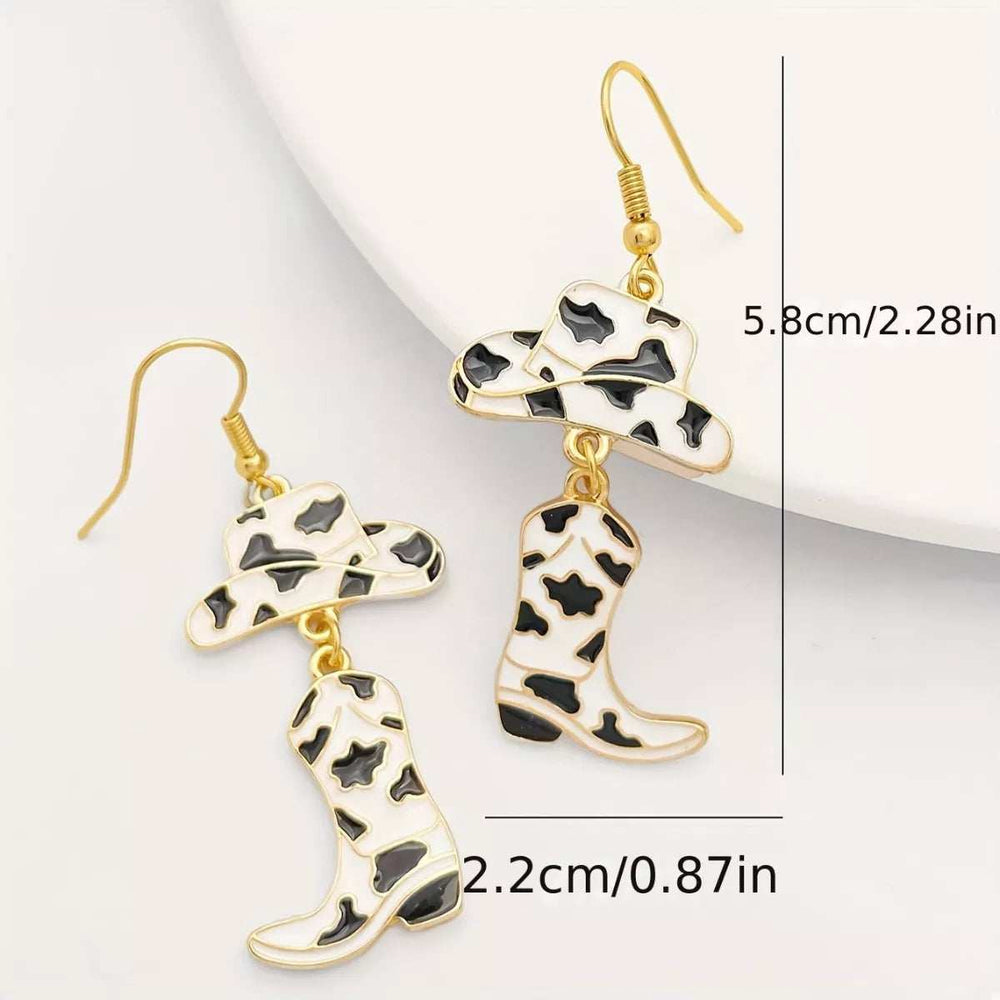 Cowboy Hat and Boot Dangle Earrings - Trendsi - Flyclothing LLC