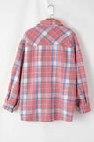 Plaid Button Up Long Sleeve Shacket - Trendsi - Flyclothing LLC