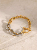 18K Gold-Plated Stainless Steel Chain Bracelet - Trendsi - Flyclothing LLC