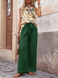 Printed Tank Top and Wide Leg Pants Set - Trendsi - Flyclothing LLC