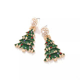 Christmas Tree Bow Earrings - Trendsi - Flyclothing LLC