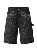 Men's Rhinestone Shorts with Pockets - Trendsi - Flyclothing LLC