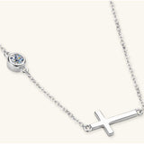 Cross 925 Sterling Silver Moissanite Necklace - Trendsi - Flyclothing LLC