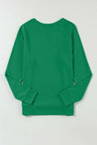Round Neck Long Sleeve Sweatshirt - Trendsi - Flyclothing LLC