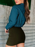 Button Up Long Sleeve Jacket - Trendsi - Flyclothing LLC