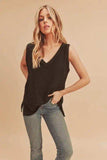 Aemi + Co V-Neck Wide Strap Tank - Trendsi - Flyclothing LLC