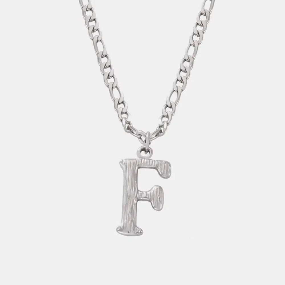 Titanium Steel Letter Pendant Necklace - Trendsi - Flyclothing LLC