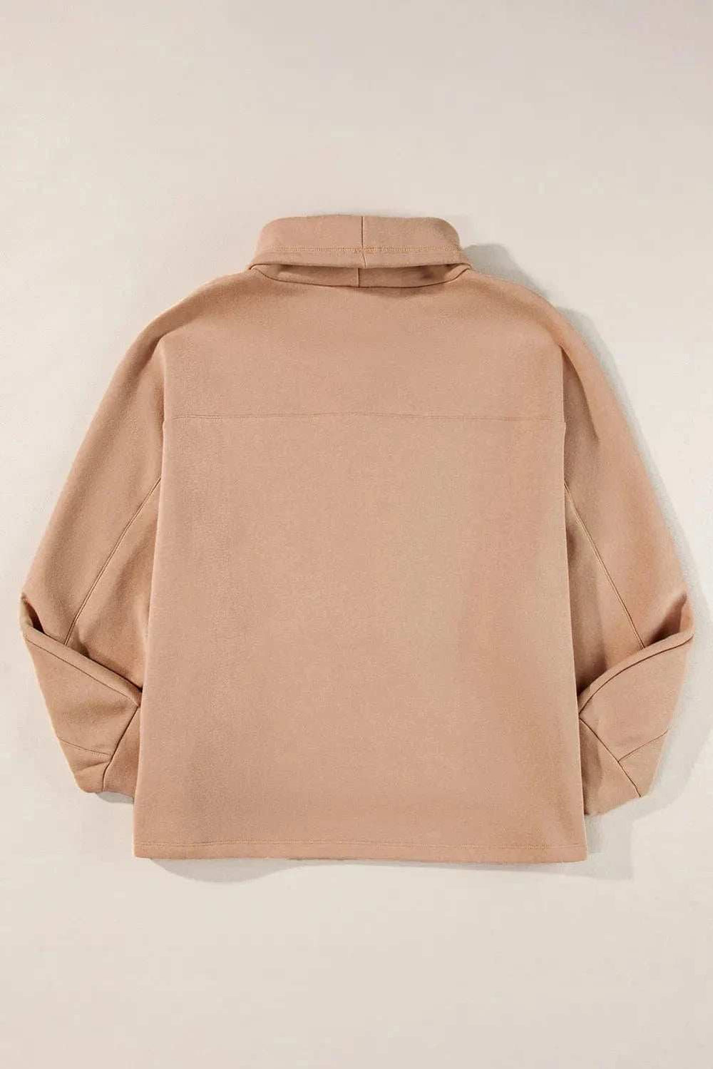 Drawstring Turtleneck Long Sleeve Sweatshirt - Trendsi - Flyclothing LLC