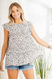 Heimish Full Size Tiered Ruffled Animal Print Round Neck Blouse Plus Size - Trendsi - Flyclothing LLC