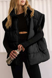 Zip Up Puffer Vest Coat with Pockets - Trendsi - Flyclothing LLC
