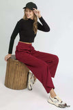Umgee Cable Knit Textured Wide Leg Pants - Trendsi - Flyclothing LLC