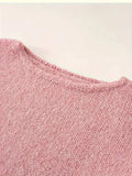 Oversized Round Neck Long Sleeve Sweater - Trendsi - Flyclothing LLC
