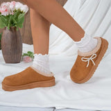 Pearl Bow Round Toe Slippers - Trendsi - Flyclothing LLC