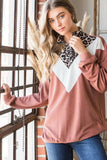 Heimish Full Size Leopard Quarter Zip Mock Neck Sweatshirt - Trendsi - Flyclothing LLC
