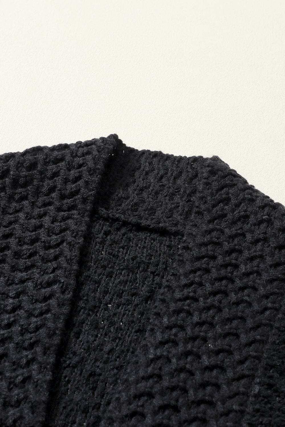 Solid Color Open Front Cardigan - Trendsi - Flyclothing LLC