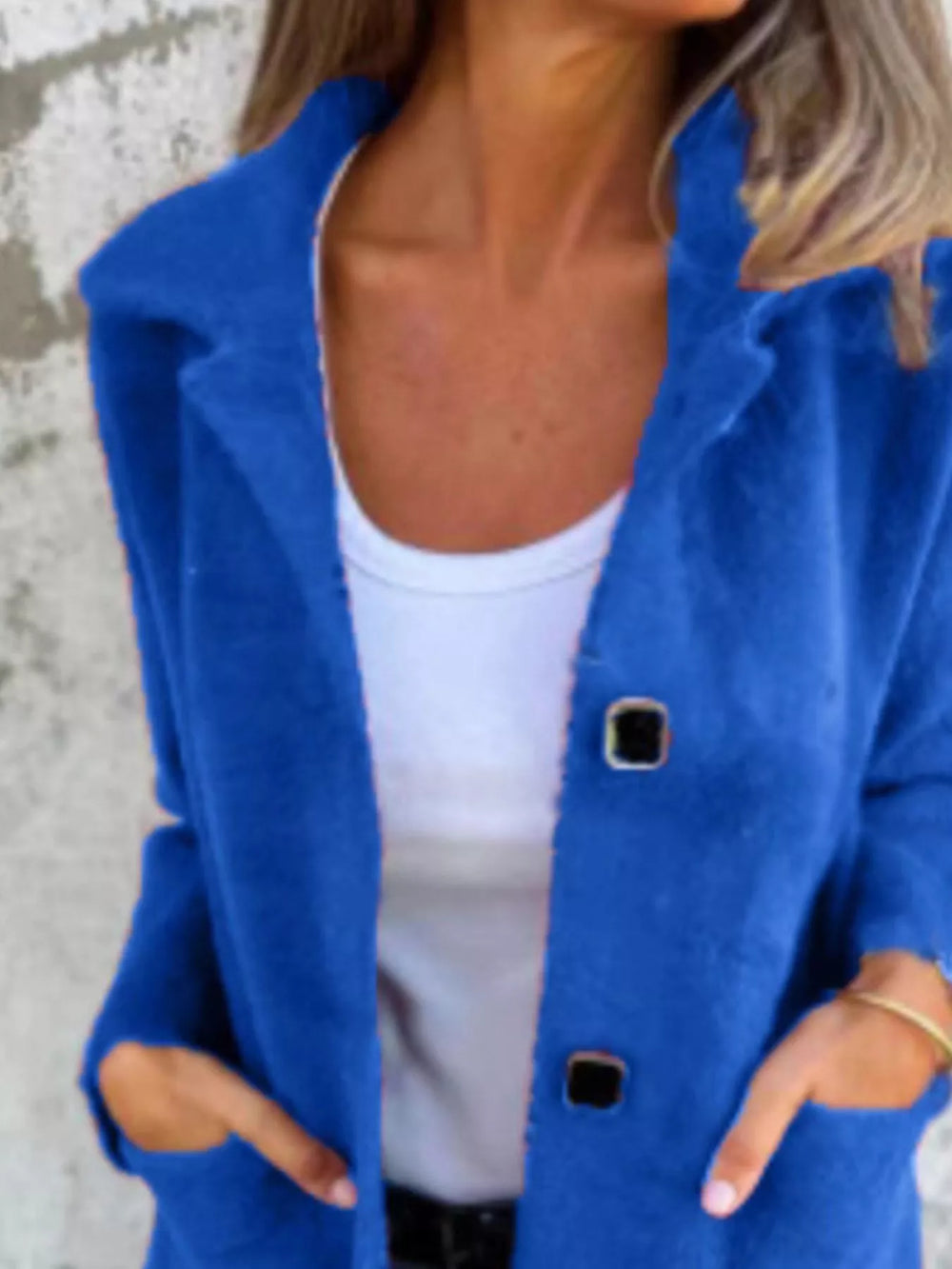 Full Size Button-Down Long Sleeve Longline Coat Plus Size - Trendsi - Flyclothing LLC