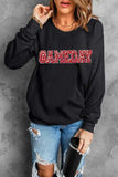 GAME DAY Round Neck Long Sleeve Sweatshirt - Trendsi - Flyclothing LLC