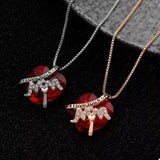 Heart-Shaped MOM Pendant Necklace - Trendsi - Flyclothing LLC