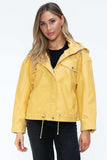 How Dare U Drawstring Hem PU Leather Zip Up Jacket - Trendsi - Flyclothing LLC