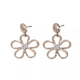 Alloy Flower Drop Earrings - Trendsi - Flyclothing LLC
