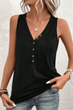Pocketed V-Neck Wide Strap Tank - Trendsi - Flyclothing LLC