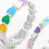 925 Sterling Silver Drip Oil Heart Ring - Trendsi - Flyclothing LLC