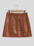 Mini Skirt with Zipper - Trendsi - Flyclothing LLC