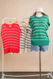 VERY J Striped Knit Sweater Vest Top - Trendsi - Flyclothing LLC
