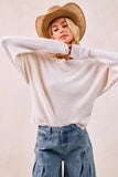 BiBi Waffle Knit Off Shoulder Top - Trendsi - Flyclothing LLC