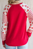 Heart Printed Round Neck Long Sleeve T-Shirt - Trendsi - Flyclothing LLC