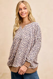 BiBi Leopard Printed French Terry Sweatshirt - Trendsi - Flyclothing LLC