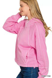 Zenana Fleece Pigment Dye Zip Up Hoodie with Pockets - Trendsi - Flyclothing LLC