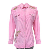 Rockmount Ranch Ware Women's Pink Denim Floral Embroidered Western Shirt - Rockmount Clothing - Flyclothing LLC