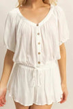 HYFVE Drawstring Hem Short Sleeve Top and Skort Set - Trendsi - Flyclothing LLC