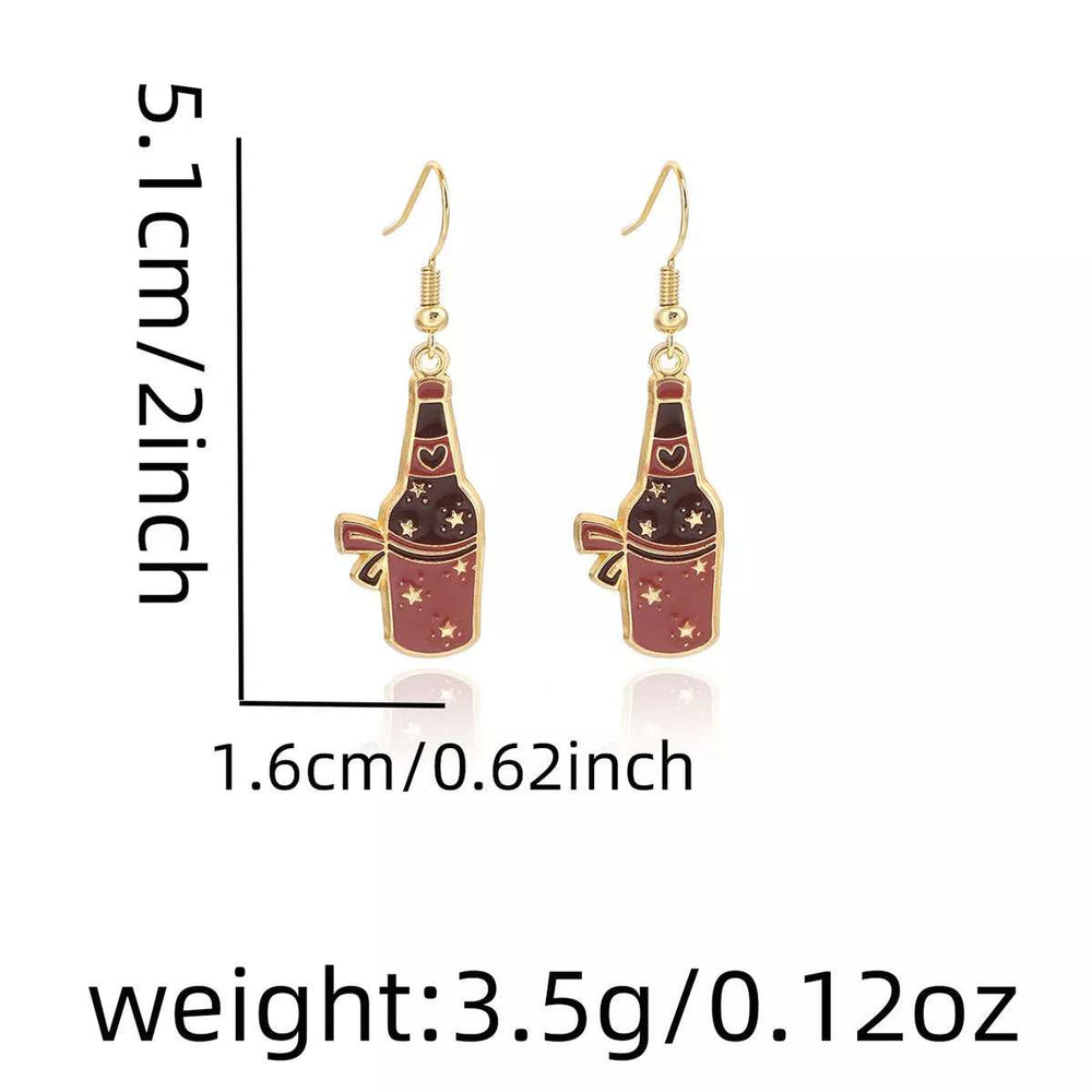 Cowboy Hat & Bottle Dangle Earrings - Trendsi - Flyclothing LLC