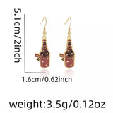 Cowboy Hat & Bottle Dangle Earrings - Trendsi - Flyclothing LLC