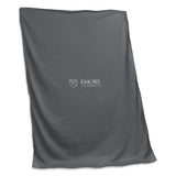 Emory University Charcoal Screened Sweatshirt Blanket - Logo Brands - Flyclothing LLC