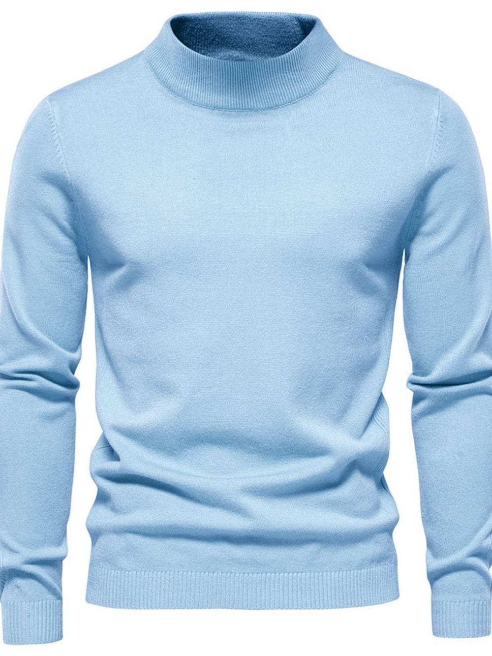 Men's Mock Neck Long Sleeve Sweater - Trendsi - Flyclothing LLC