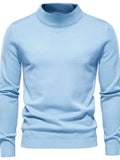 Men's Mock Neck Long Sleeve Sweater - Trendsi - Flyclothing LLC