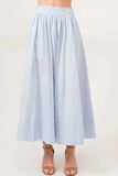 And The Why A-line Flowing Elastic Back Midi Skirt - Trendsi - Flyclothing LLC