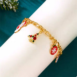 Christmas 18K Gold-Plated Charm Bracelet - Trendsi - Flyclothing LLC