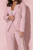Full Size Lapel Collar Long Sleeve Blazer and Pants Set Plus Size - Trendsi - Flyclothing LLC