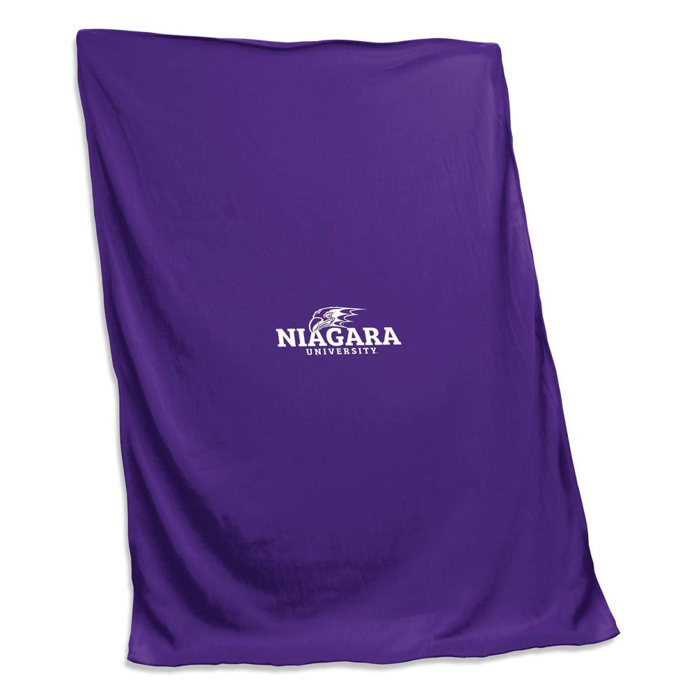 Niagara University Purple Sweatshirt Blanket (Screened) - Logo Brands - Flyclothing LLC
