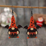 Wooden Point Hat Gnome Shape Earrings - Trendsi - Flyclothing LLC
