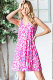 Heimish Full Size Floral V-Neck Tank Dress with Pockets - Trendsi - Flyclothing LLC