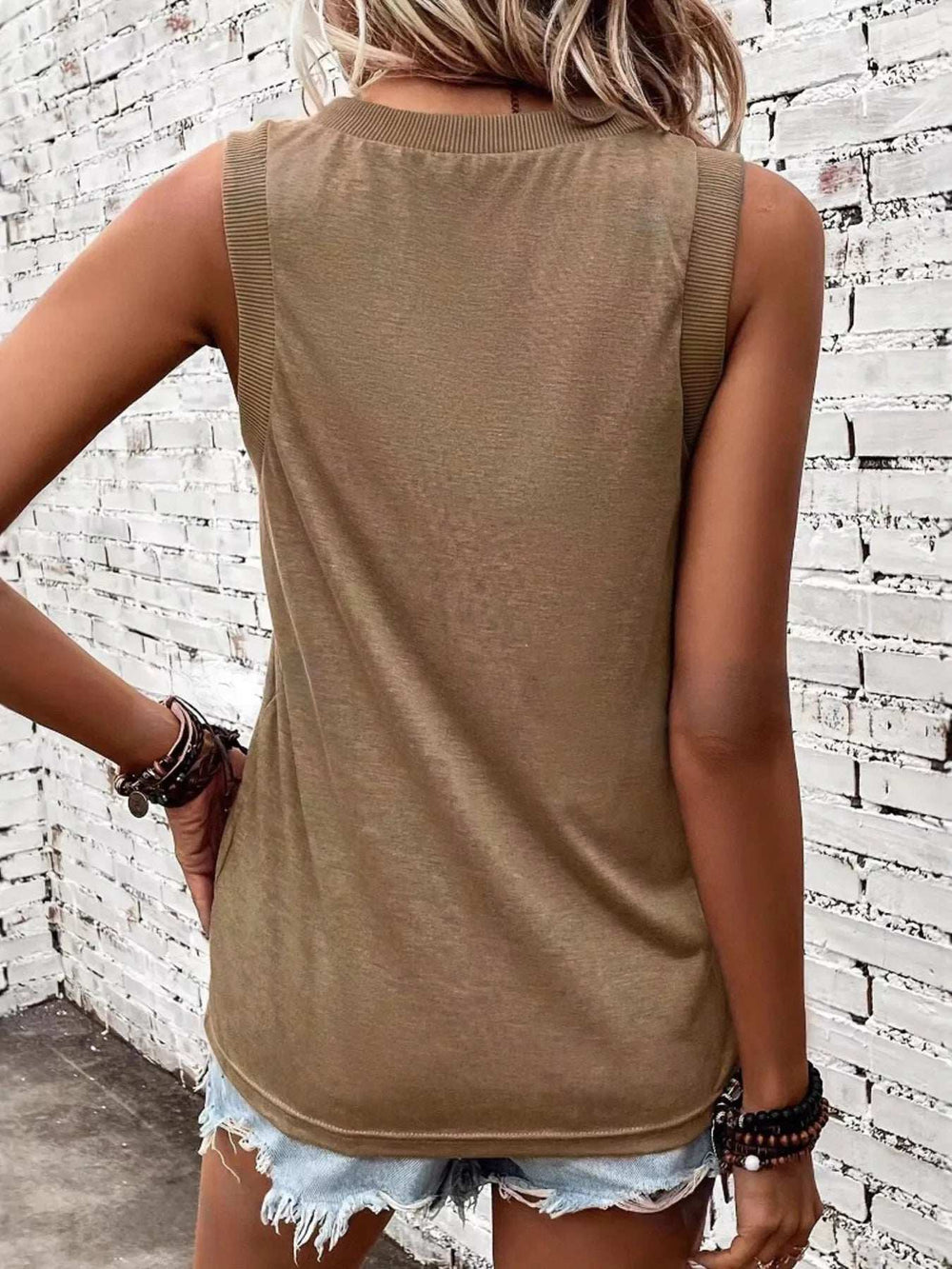 V-Neck Tank - Trendsi - Flyclothing LLC