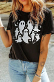 Full Size Ghost Round Neck Short Sleeve T-Shirt - Trendsi - Flyclothing LLC