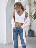 Tie-Dye Oversized Open Front Cardigan - Trendsi - Flyclothing LLC
